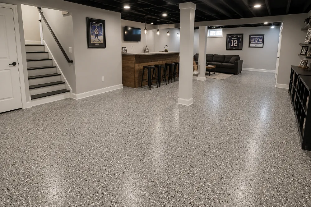 Basement floor epoxy coating