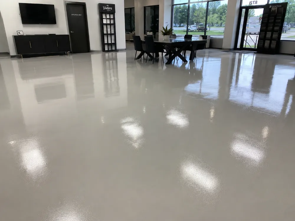 Epoxy showroom floor