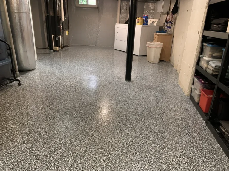Basement floor prepared for epoxy coating by Prime Coat Floors in Joplin, MO